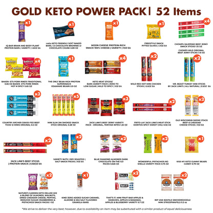 KETO GOLD PROTEIN-POWER VARIETY PACK 52 COUNT